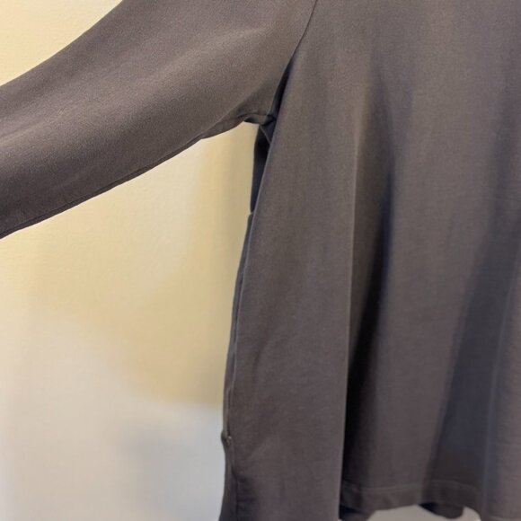 J Jill Pure Jill Organic Cotton Knit Jersey Jacket Asymmetric Moto Collar Sz MP - Picture 9 of 13